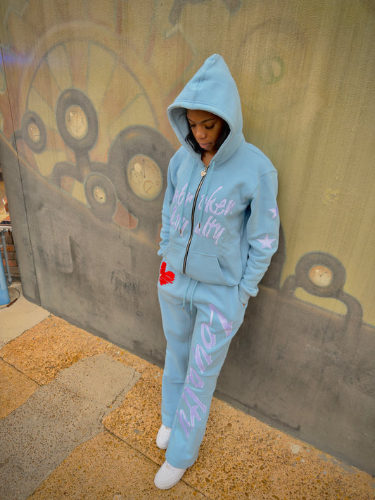 Sky blue "Loyalty" jumpsuit